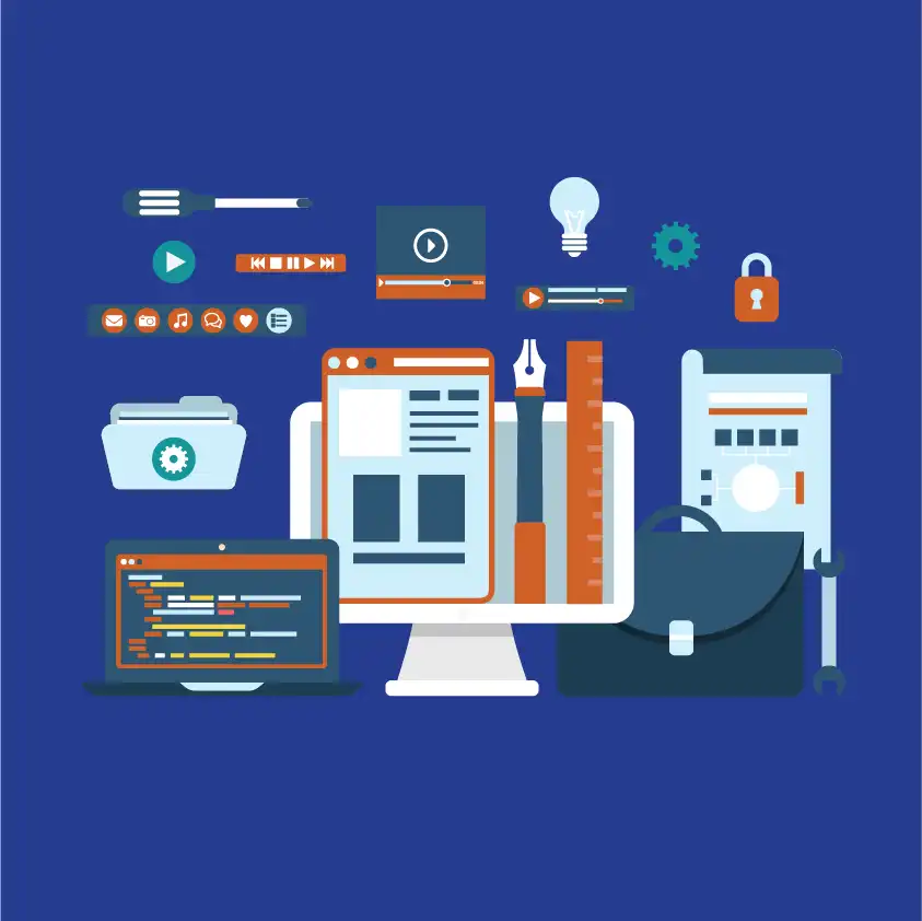 Illustration d'un concepteur de boutique en ligne